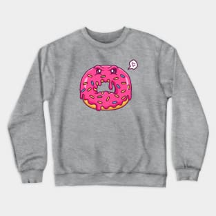 Cute Doughnut Monster Angry Cartoon Crewneck Sweatshirt